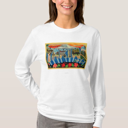 Yakima, Washington - Grote Letter Scenes 2 T-shirt (Voorkant)