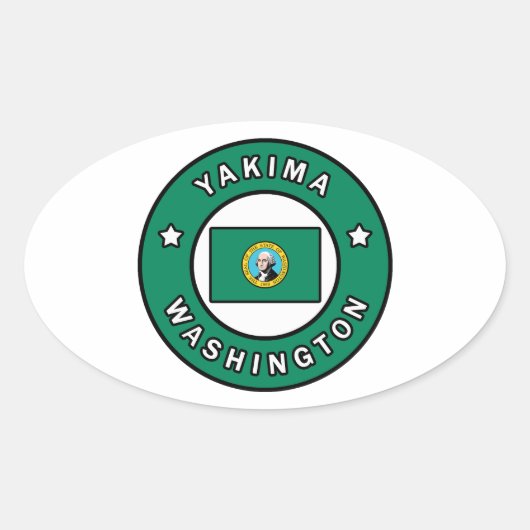 Yakima Washington Ovale Sticker (Voorkant)
