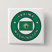 Yakima Washington Vierkante Button 5,1 Cm (Voorkant)