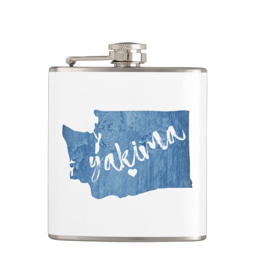 Yakima Washington Wood Grain Heupfles (Voorkant)