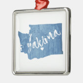 Yakima Washington Wood Grain Metalen Ornament (Links)