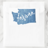 Yakima Washington Wood Grain Rechthoekige Sticker (Tas)