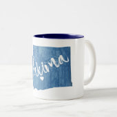 Yakima Washington Wood Grain Tweekleurige Koffiemok (Voorkant rechts)