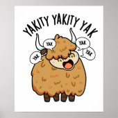 Yakity Yak Funny Animal Pun Poster (Voorkant)