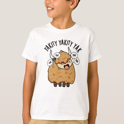 Yakity Yak Funny Animal Pun T-shirt (Voorkant)