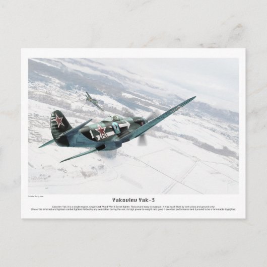 Yakovlev Yak-3 Briefkaart (Voorkant)