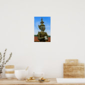 Yaksha-standbeeld in Bangkok Poster (Keuken)