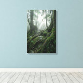 Yakushima 'Breath of Life' | Ancient Biophilic Canvas Afdruk (Insitu (Houten vloer))