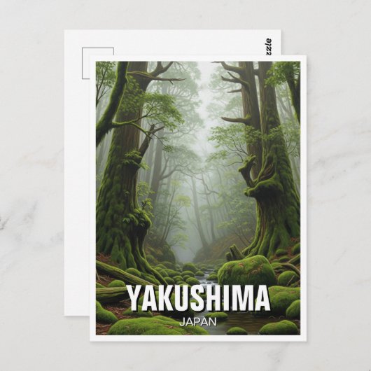 Yakushima Island Japan Reizen Briefkaart (Voorkant / Achterkant)