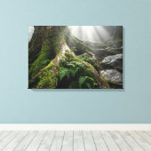 Yakushima Moss Forest 'Breath of Life' | Biophilic Canvas Afdruk (Insitu (Houten vloer))