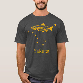 Yakutat Alaska State Flag Salmon Vist T-shirt