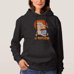 Yakuza Cat Japans Samurai Sword Katana Japan Tig Hoodie