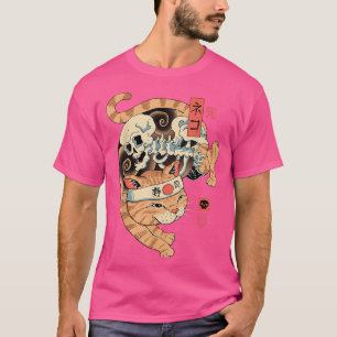 Yakuza Cat Japans Samurai Sword Katana Japan Tig T-shirt