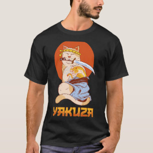 Yakuza Cat Japans Samurai Sword Katana Japan Tig T-shirt