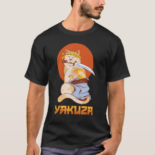 Yakuza Cat Japans Samurai Sword Katana Japan Tig T-shirt