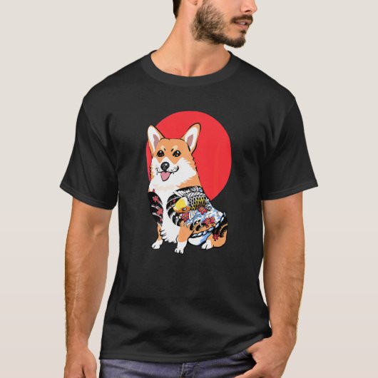 Yakuza Corgi Premium T-shirt (Voorkant)
