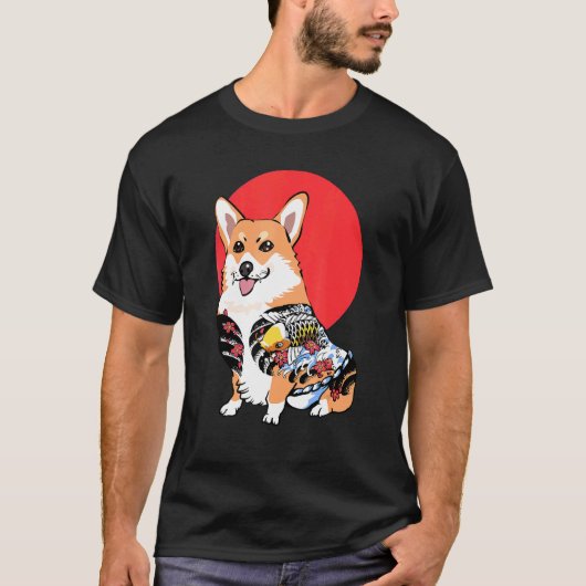 Yakuza Corgi T-shirt (Voorkant)