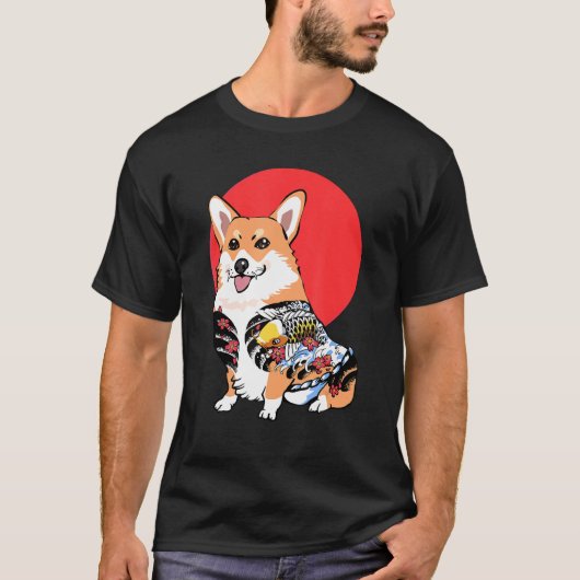 Yakuza Corgi T-shirt (Voorkant)