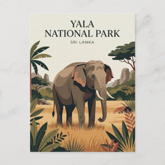 Yala Nationaal Park Sri Lanka Briefkaart (Voorkant)
