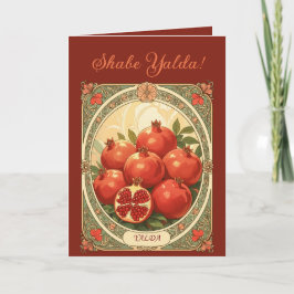 Yalda Granaatappel De Donkerste Nacht Viering Feestdagen Kaart