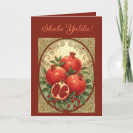 Yalda Granaatappel Winterzonnewende Viering Feestdagen Kaart