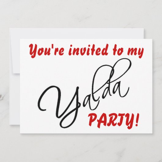 Yalda Party Invitation Kaart (Voorkant)