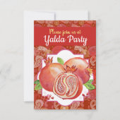Yalda party Red Pomegranate Kaart (Voorkant)
