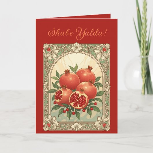Yalda Pomegranate Chelle Night Fruits Kaart (Voorkant)