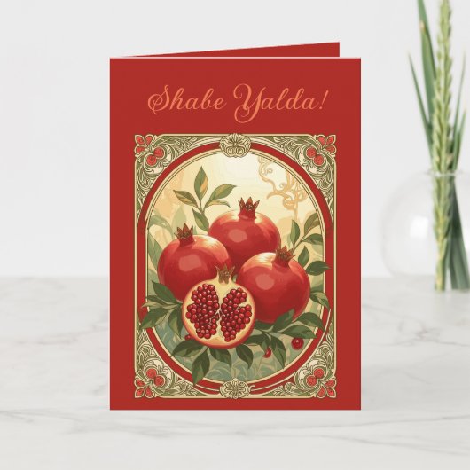 Yalda Pomegranate Chelle Night Fruits Kaart (Voorkant)