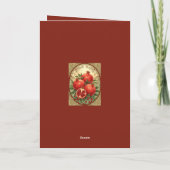 Yalda Pomegranate Winter Solstice Celebration Feestdagen Kaart (Achterkant)