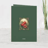 Yalda Pomegranates Persian Winter Solstice Eve Kaart (Achterkant)