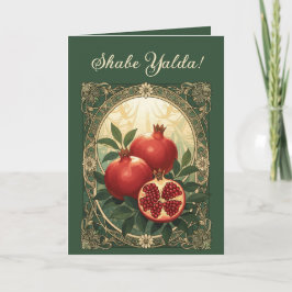 Yalda Pomegranates Persian Winter Solstice Eve Kaart