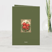 Yalda Pomegranates Persian Winter Solstice Kaart (Achterkant)