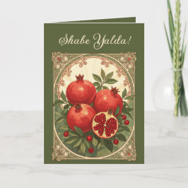 Yalda Pomegranates Persian Winter Solstice Kaart