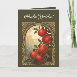 Yalda Pomegranates Winter Solstice Symbolism Kaart