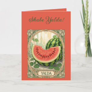 Yalda Watermeloen Chelle Nacht Vruchten Kaart