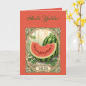 Yalda Watermeloen Chelle Nacht Vruchten Kaart (Gele Bloem)