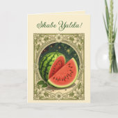 Yalda Watermelon Chelle Night Winter Solstice Kaart (Voorkant)
