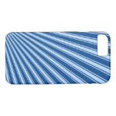 Yale Blue Funky Sun Rays Achtergrond Case-Mate iPhone Case (Achterkant (Horizontaal))