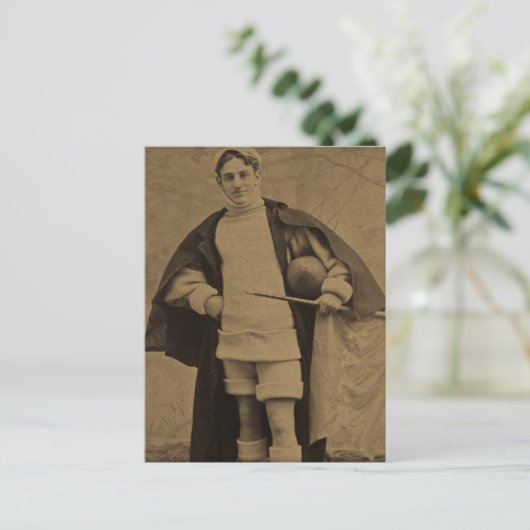  Yale Football Player 1880s Stereoview Briefkaart (Staand voorkant)