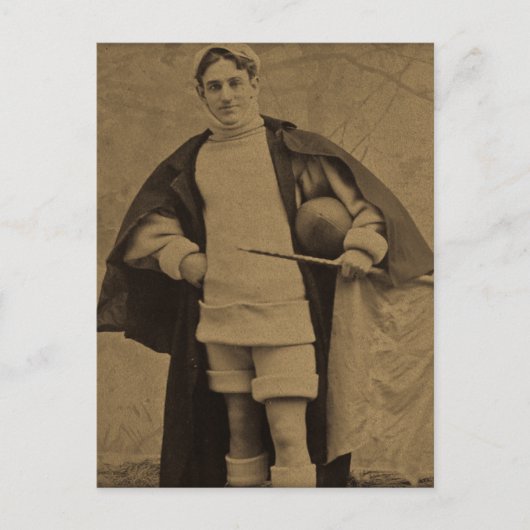  Yale Football Player 1880s Stereoview Briefkaart (Voorkant)