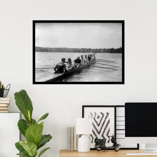 Yale Rowing Racing Shell 1915 Poster (Thuiskantoor)