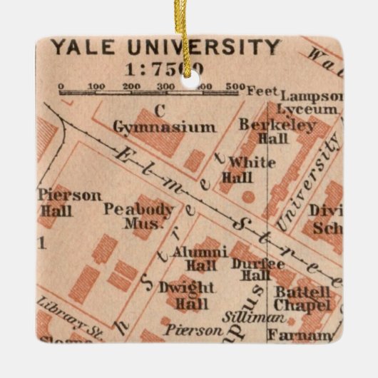 Yale University Map Ornament (Voorkant)
