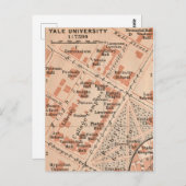 Yale University Plattegrond Ansichtkaart Briefkaart (Voorkant / Achterkant)
