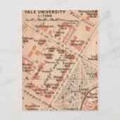 Yale University Plattegrond Ansichtkaart Briefkaart (Voorkant)