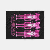 Y'all Are Nuts Nutcracker Christmas Funny Xmas  Fleece Deken (Voorkant (Horizontaal))