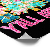 Y'all Are Nuts Nutcracker Crochet Christmas Funny  Poster (Hoek)