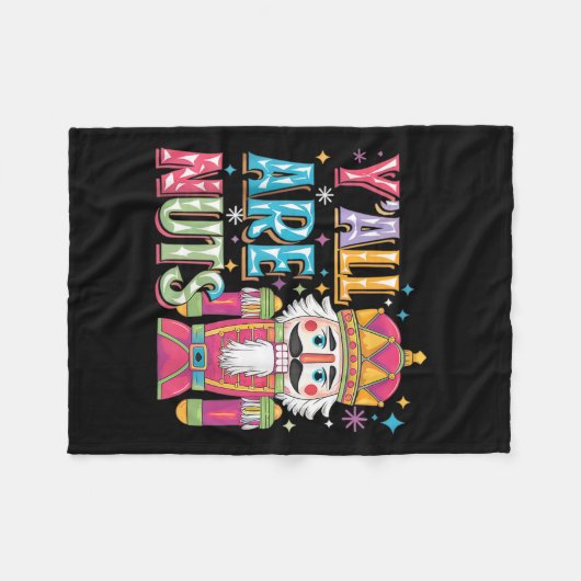 Y'all Are Nuts Nutcracker Funny Merry Christmas Xm Fleece Deken (Voorkant (Horizontaal))
