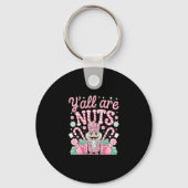 Y'all Are Nuts Nutcracker Funny Xmas Pajamas Merry Sleutelhanger (Voorkant)