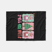 Y'all Are Nuts Nutcracker Merry Christmas Funny Xm Fleece Deken (Voorkant (Horizontaal))